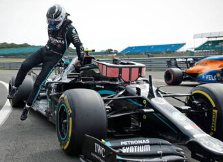 Bottas sale primero en Inglaterra