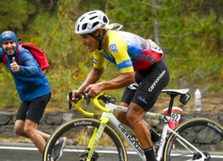 Caicedo sigue a un punto del líder de la montaña