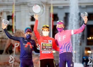 Roglic acarició el bicampeonato y ‘Richie’ lo escoltó en el podio